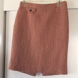 Pink wool blend J. Crew pencil skirt